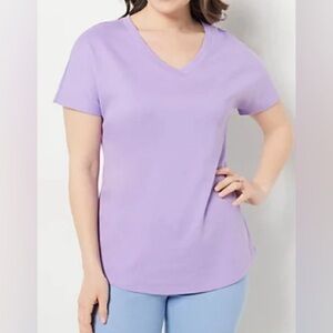 NEW - Isaac Mizrahi Live! Essentials Pima Cotton Dolman Sleeve T-Shirt. A378935